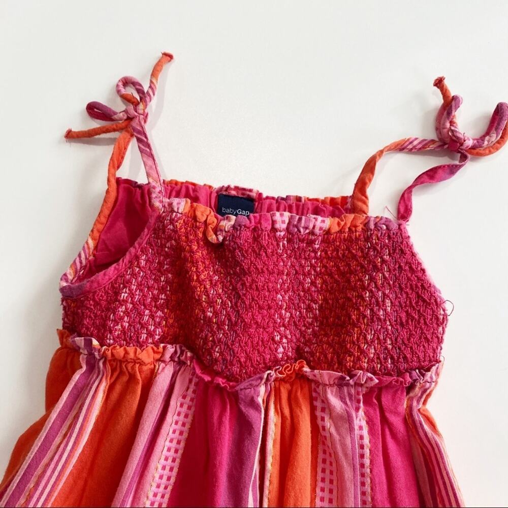 Baby Gap Sun dress Sz 12-18 m Smocked Dress Summer Sun Dress Pink - Picture 6 of 8